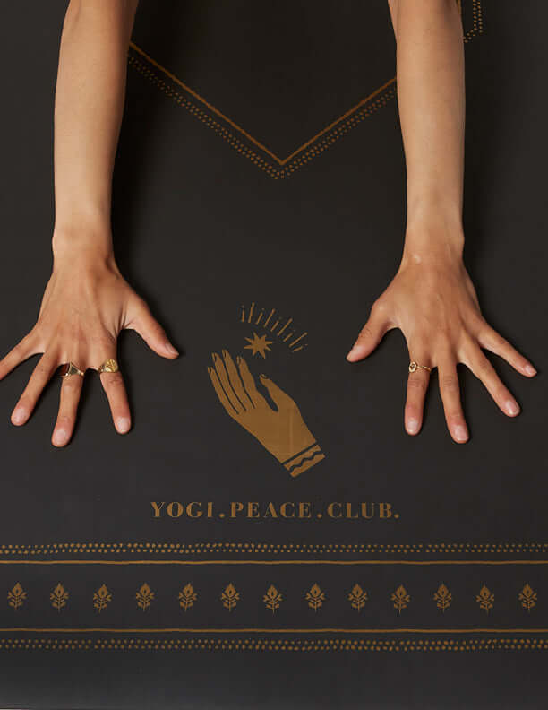 5 mm Deluxe Gold Yoga Mat + Strap - Yogi Peace Club - Yoga Mat