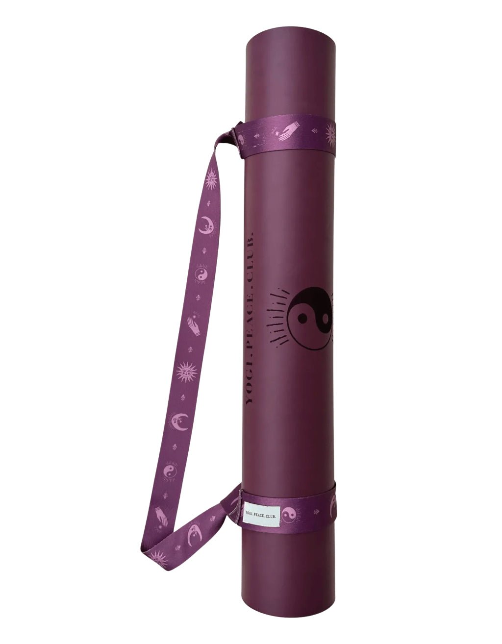 5 mm Deluxe Plum Yoga Mat + Strap - Yogi Peace Club - Yoga Mat