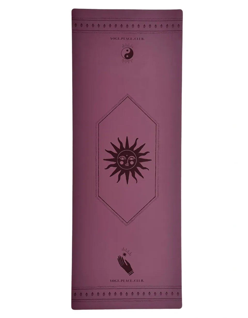 5 mm Deluxe Plum Yoga Mat + Strap - Yogi Peace Club - Yoga Mat