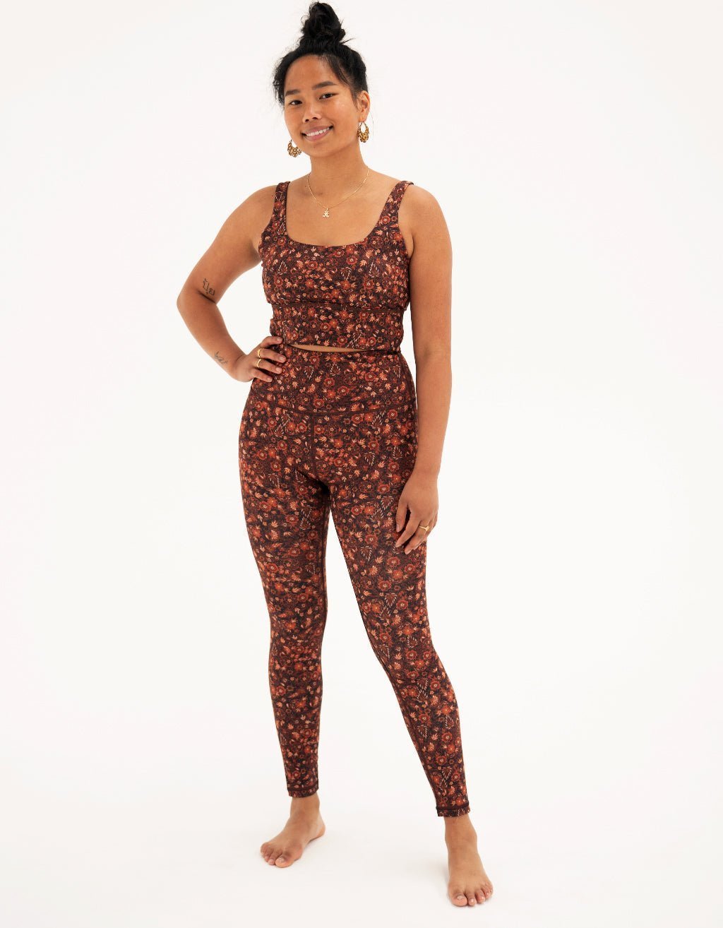 Amber Bloom Yoga Leggings - Yogi Peace Club - YOGA LEGGINGS