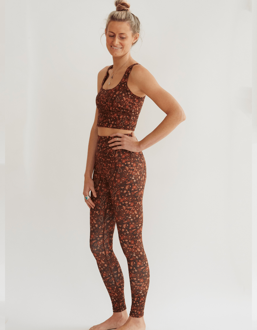 Amber Bloom Yoga Leggings - Yogi Peace Club - YOGA LEGGINGS