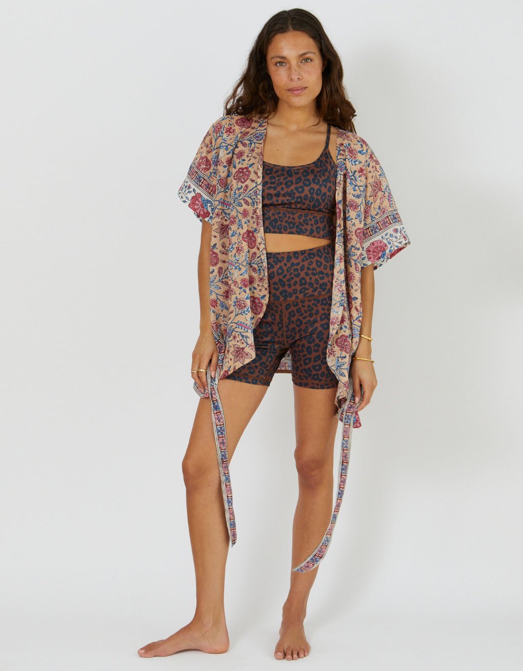 Cotton Yoga Kimono - Rose - Yogi Peace Club - YOGA WRAP