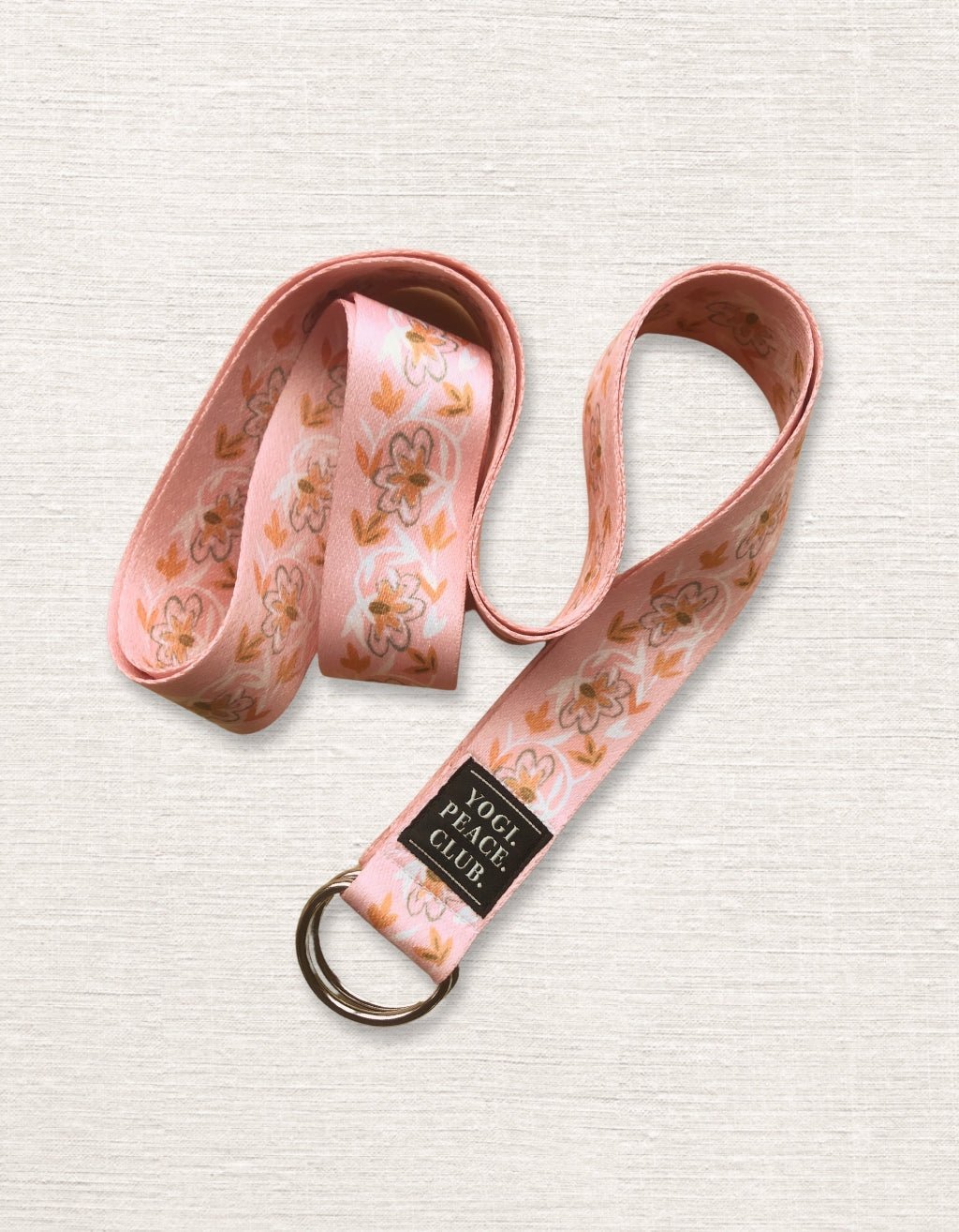 D - Ring Yoga Strap - Salty Peach - Yogi Peace Club - Yoga Accessories